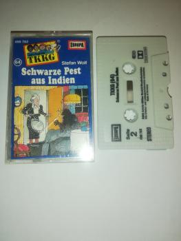 TKKG Folge 64 Schwarze Pest aus Indien Grau 490782-209 Europa(Minimales Stück der Kassette abgebrochen siehe Foto)